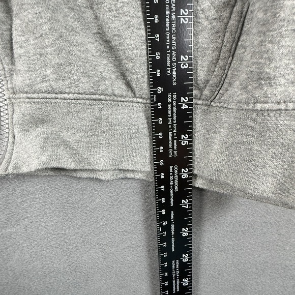 Nike Sweater Mens Size XL Gray Swoosh Full Zip Up Hoodie Sweatshirt - Picture 4 of 5